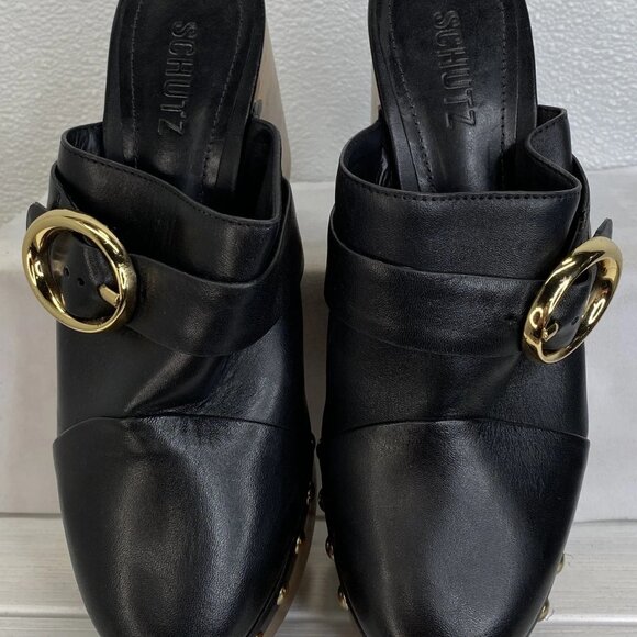 Schutz “Piper” Platform Leather Clogs – Women’s Size 6 (NWT) - Picture 10 of 13